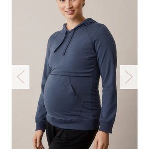 BOOB nursing/ maternity hoodie in light green, size small.